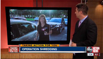 Operation Shredding segment on the news